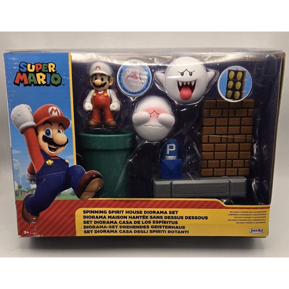 AKKS Pacific Super Mario Spinning Spirit House Playset with Mario & Boo! NIB!